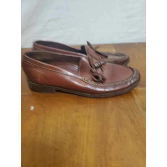 Cole Haan Mens Pinch Kiltie Tassel Dress Loafers Brown Leather Size 9 AA - Picture 3 of 7